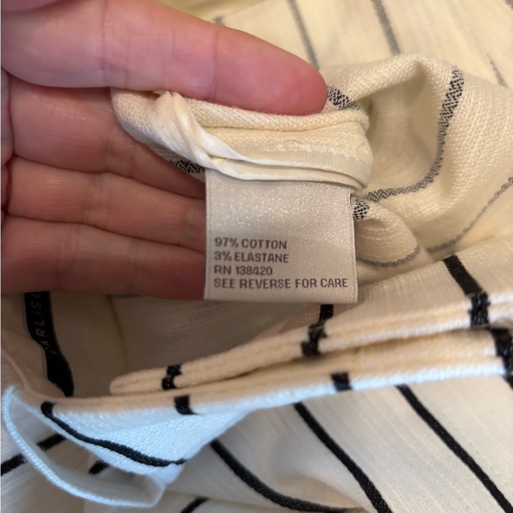 Carlisle Striped White and Black Women’s Dress Pants Size 4 - Picture 8 of 8